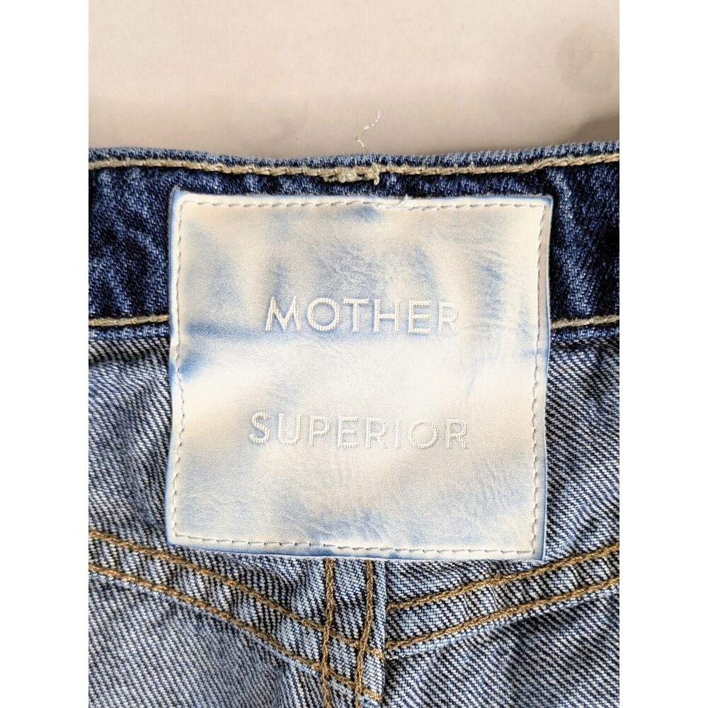 MOTHER Jeans Half Pipe Ankle Superior 27 Did You Bring Me Anything Barrel Blue - Picture 10 of 13